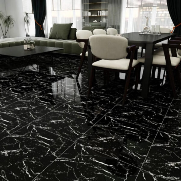 PORCELANATO NEGRO ORO ESMALTADO